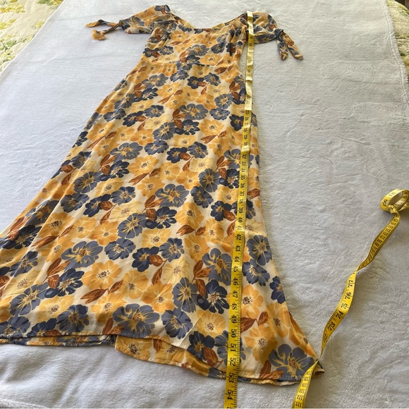 Reformation Meredith Yellow Floral Midi Dress in Terrazza Floral Size 8 - Picture 9 of 12